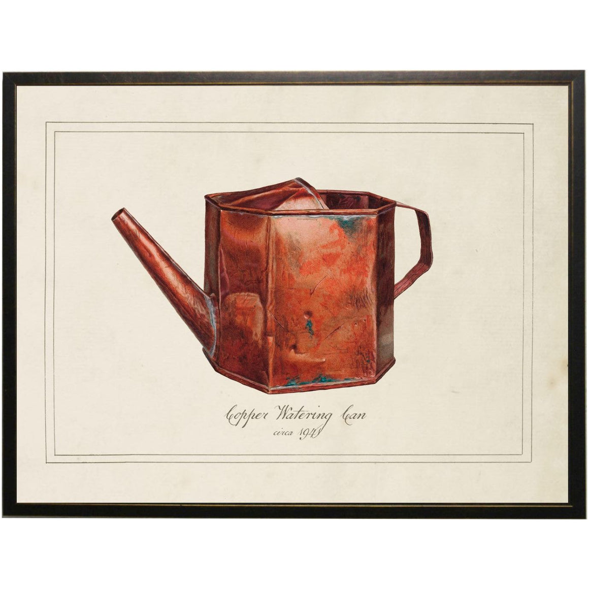 Vintage Copper Watering Can  Painting