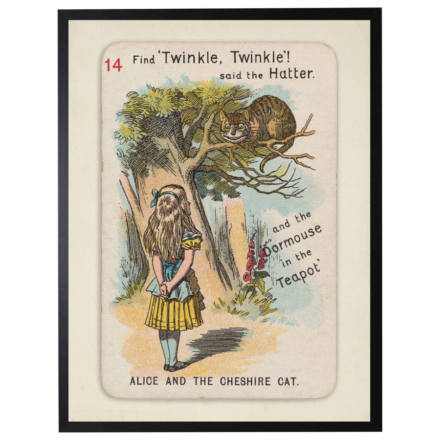 Vintage Alice In Wonderland Custom Framed Art