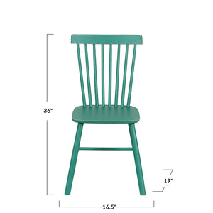 Slatted Back Chair | Turquoise