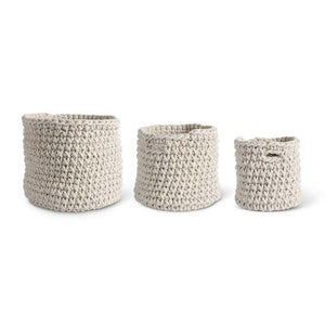 Cream Woven Rope Baskets