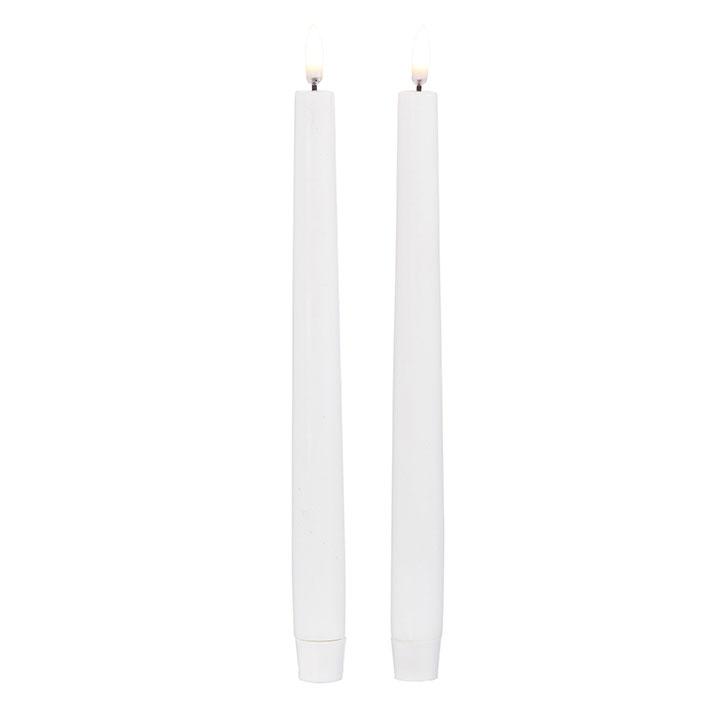 Uyuni Taper Candles - 1" x 11" -  White | TWO PACK