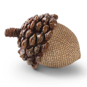 Light Brown Resin Acorn with Pinecone Top