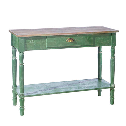 Distressed Green Console