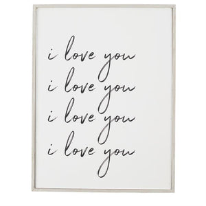 I Love You Large Plaque