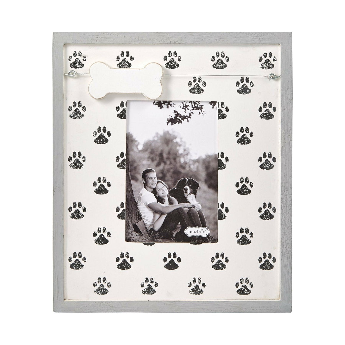 Paw Print & Dog Bone Charm Picture Frame