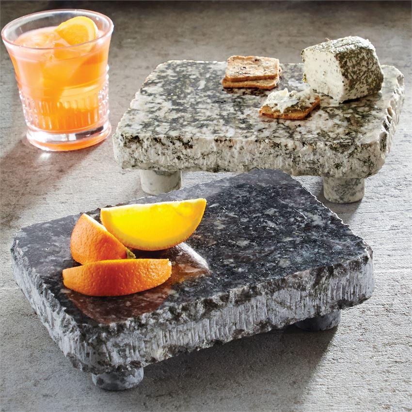 Footed Granite Serving Stones