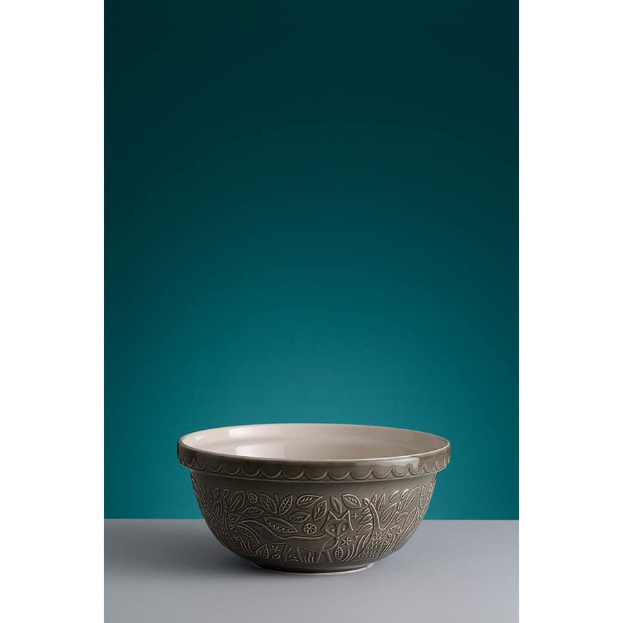 Mason Cash | In the Forest | Fox Embossed Bowl | Grey - 4.25 Quart (S12)