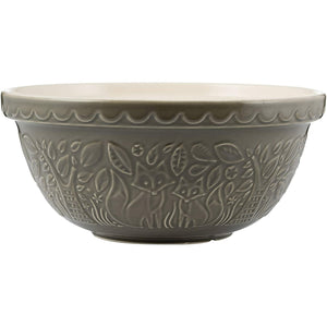 Mason Cash | In the Forest | Fox Embossed Bowl | Grey - 4.25 Quart (S12)