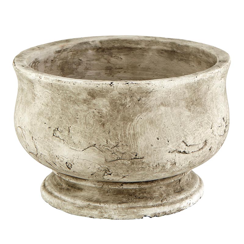 Grey Stoneware Vase Bowl