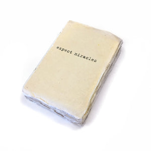 Deckle Edge Notebook - Expect Miracles - Mini
