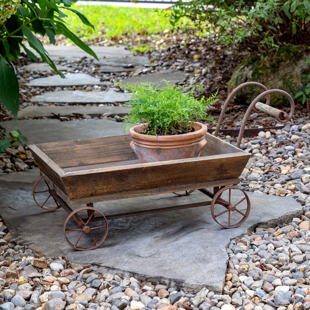Wooden Garden Wagon – Moss & Embers