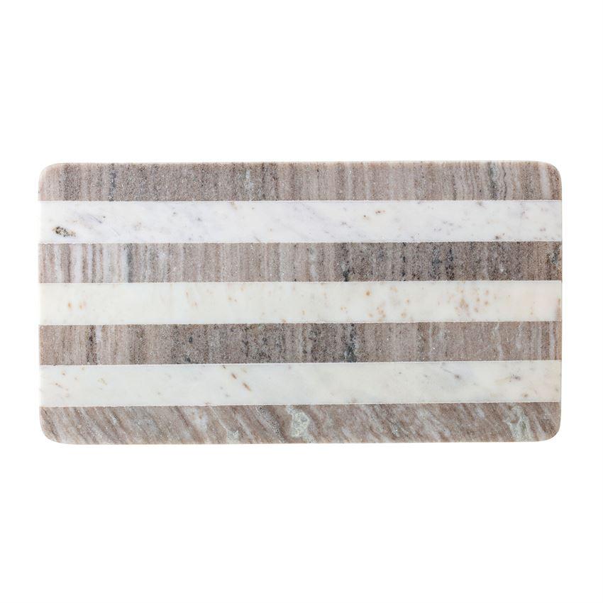Buff & White Stripe Marble Tray/Cutting Board