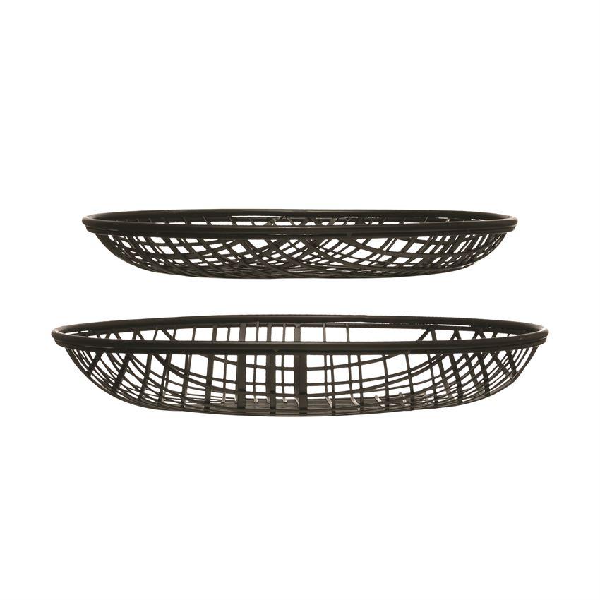 Decorative Black Metal Wire Basket