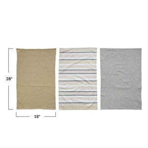 S/3 Multi Color Cotton Tea Towels