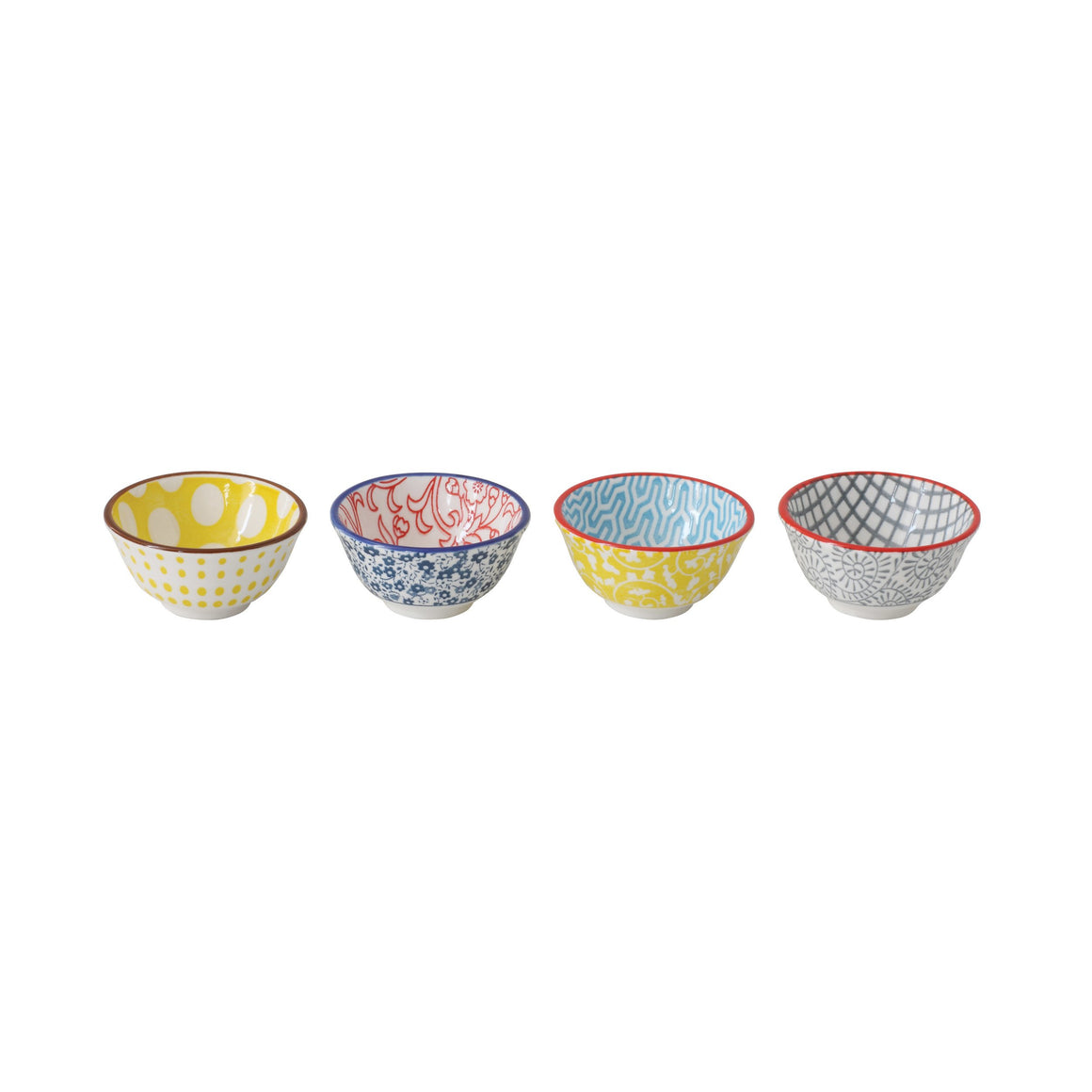 Round Hand-Stamped Stoneware Pinch Pot | Bright Colors
