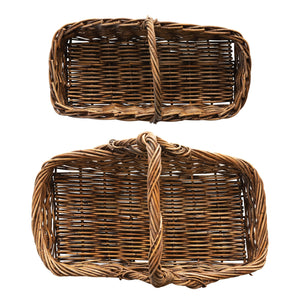 Hand-Woven Gathering Basket w/Handle