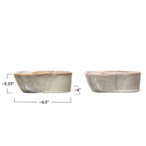 Decorative Stoneware Bowl w/Reactive Glaze