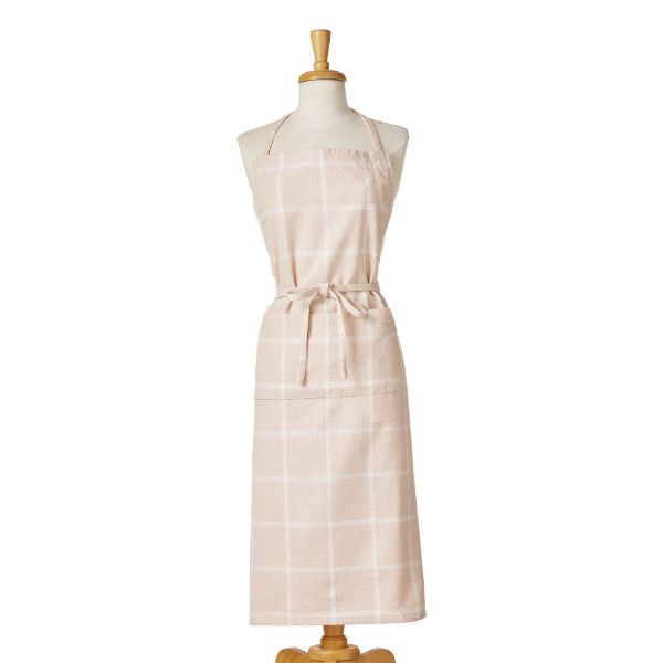 Classic Check Slub Apron | Blush