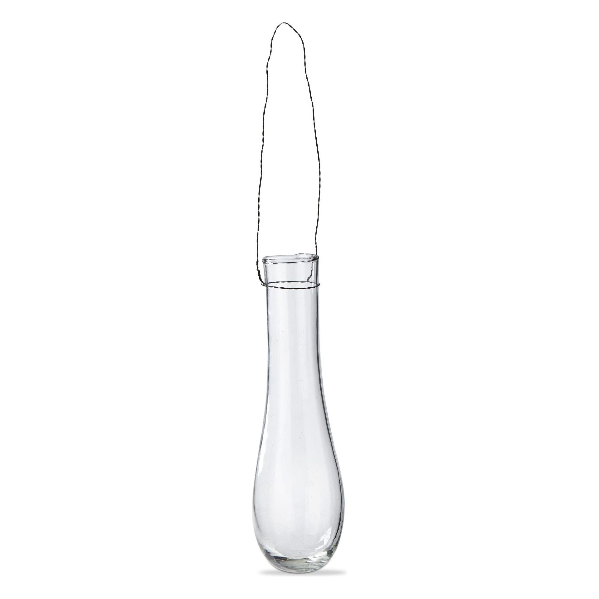 Raindrop Recycle Glass Vase w/Handle