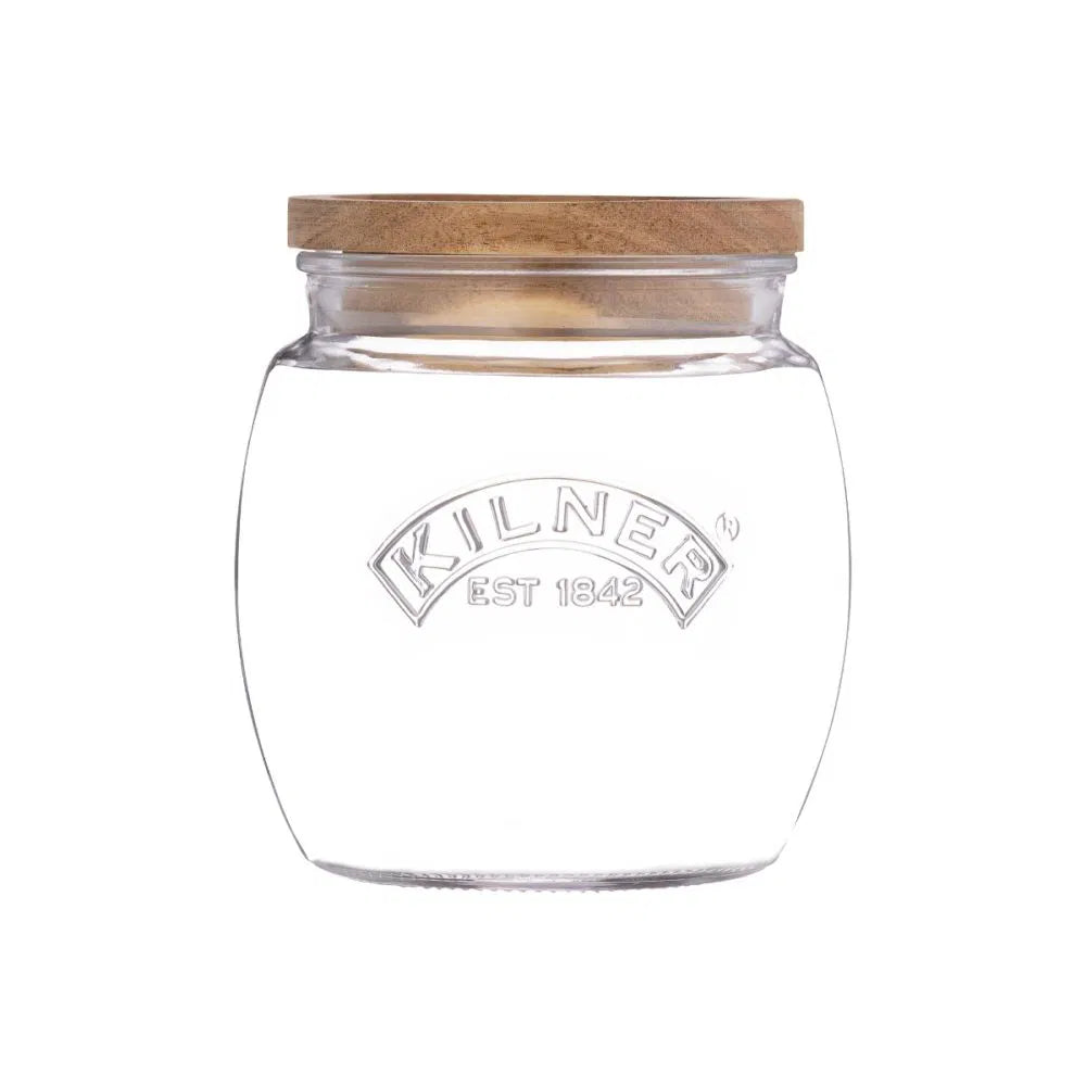 Kilner Universal Push Top Storage Jar w/ Wooden Lid