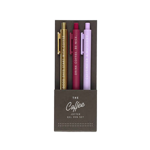 S/3 Gel Pens | The Coffee Lover Jotter Set