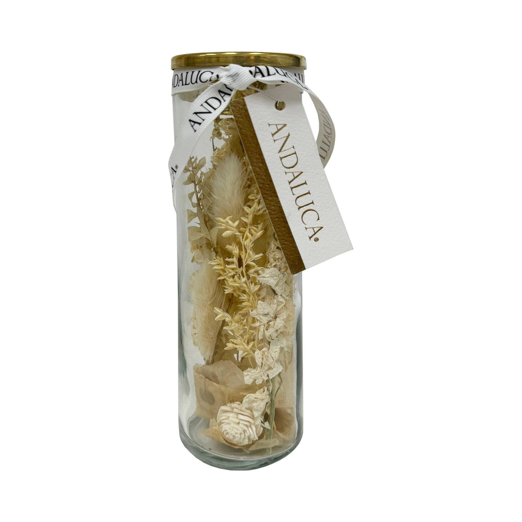 Botanical Taper Candle Holder: Tall | White Blossoms