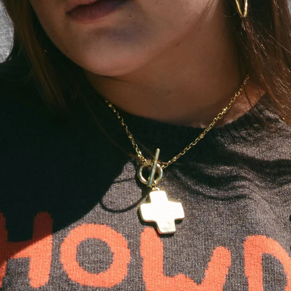 Life In Balance Cross Toggle Necklace