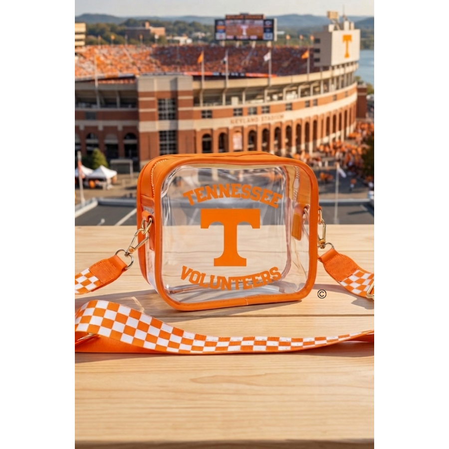 Tennessee Volunteers Orange Clear Crossbody Bag