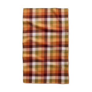 Geometry Tea Towel | Rustic Autumn Plaid