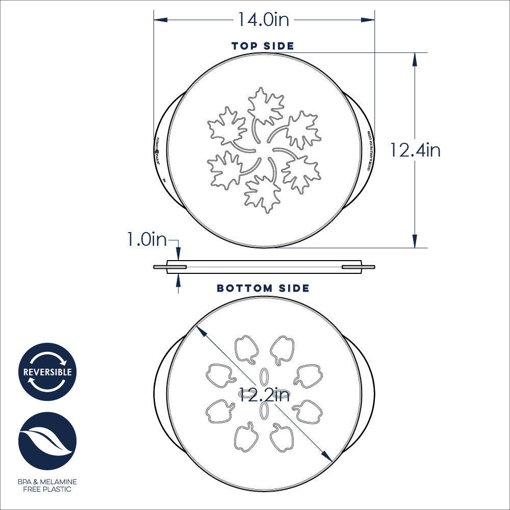 Leaves & Apples Reversible Pie Top Cutter