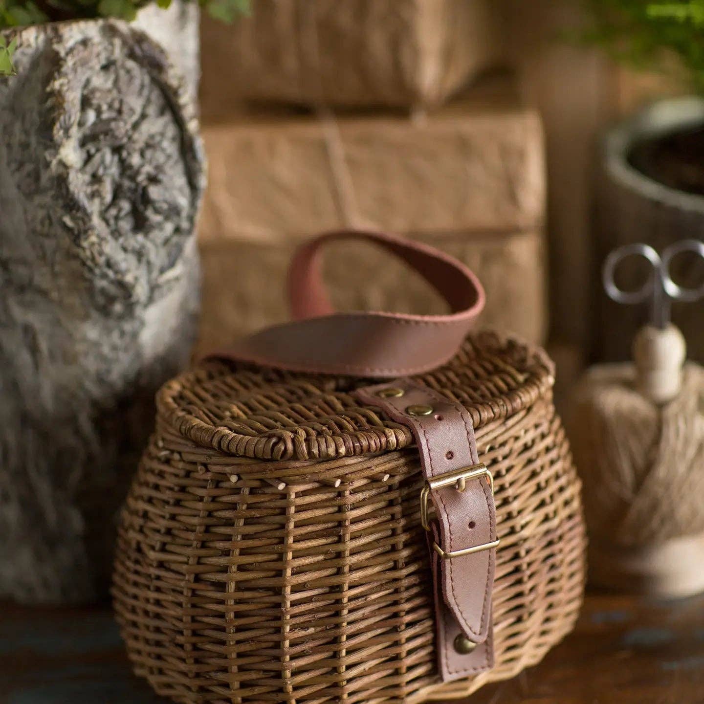 Wicker Fishing Basket | Small