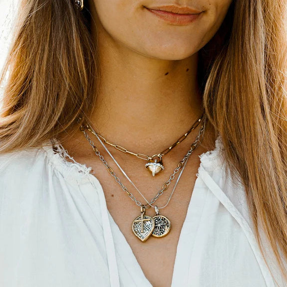 Lotus Cross Kristal Pendant