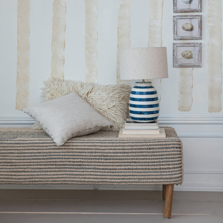 Blue & Natural Stripe Table Lamp