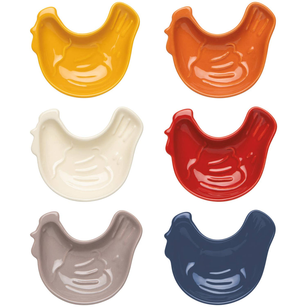 S/6 Stoneware Chicken Pinch Bowls