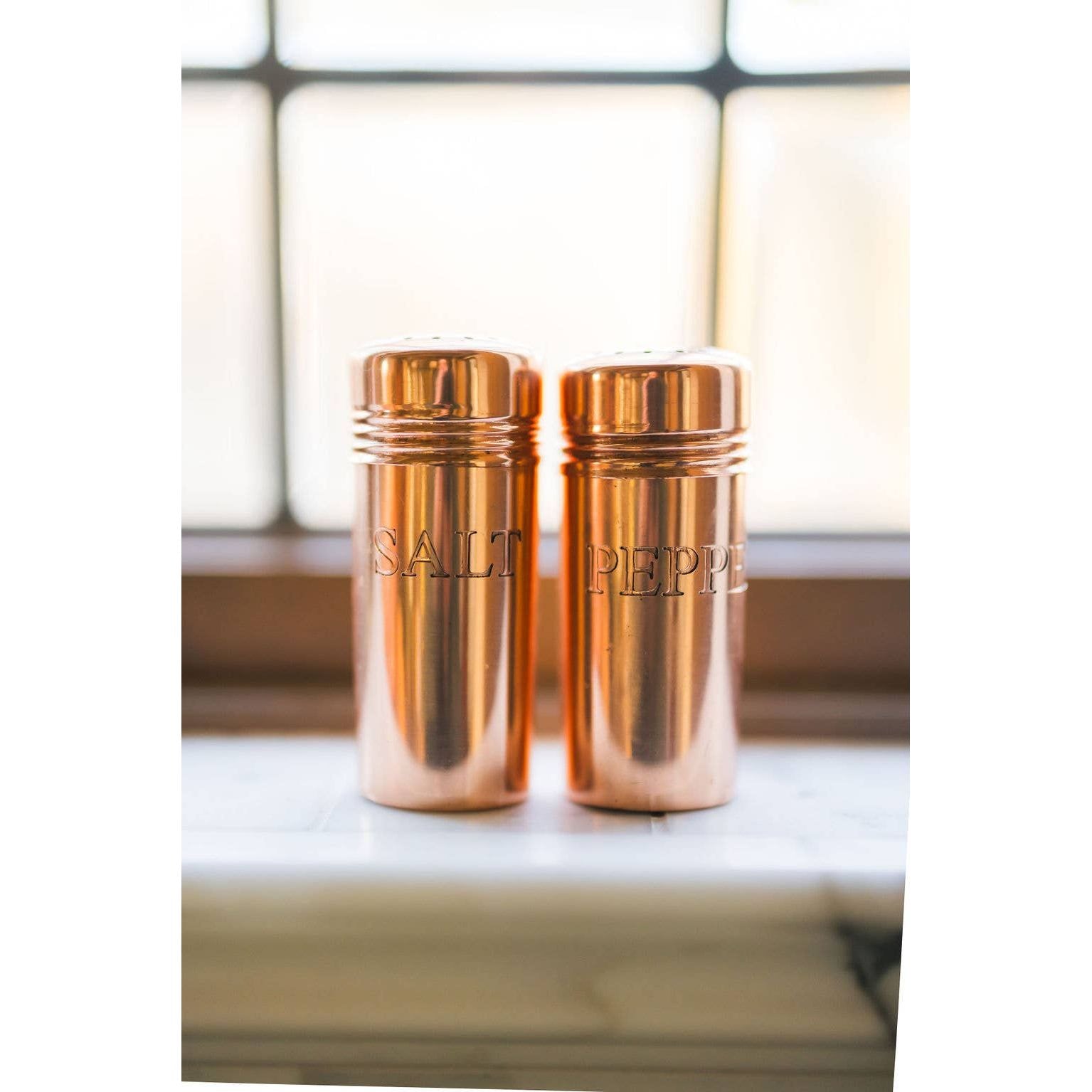 Copper Salt & Pepper Shakers