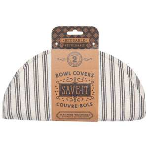 S/2 Ticking Stripe Bowl Covers