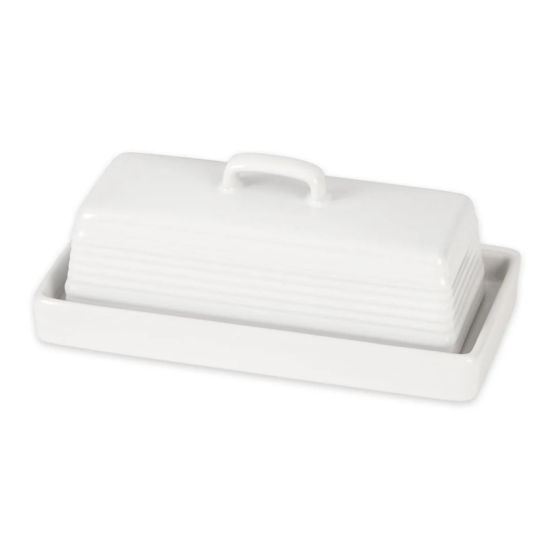 Stoneware Butter Dish | White