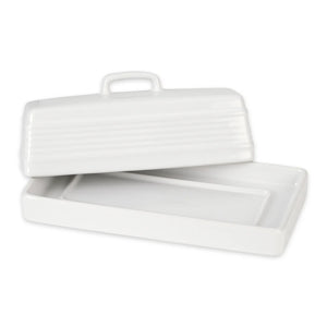 Stoneware Butter Dish | White