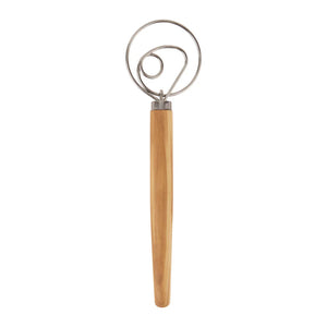 Olive Wood Swedish Dough Whisk