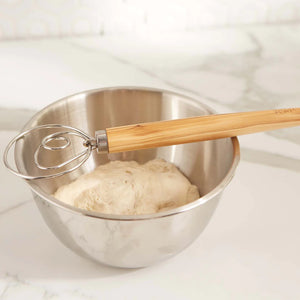 Olive Wood Swedish Dough Whisk