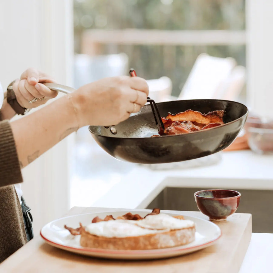 Seasoned Carbon Steel Frying Pan