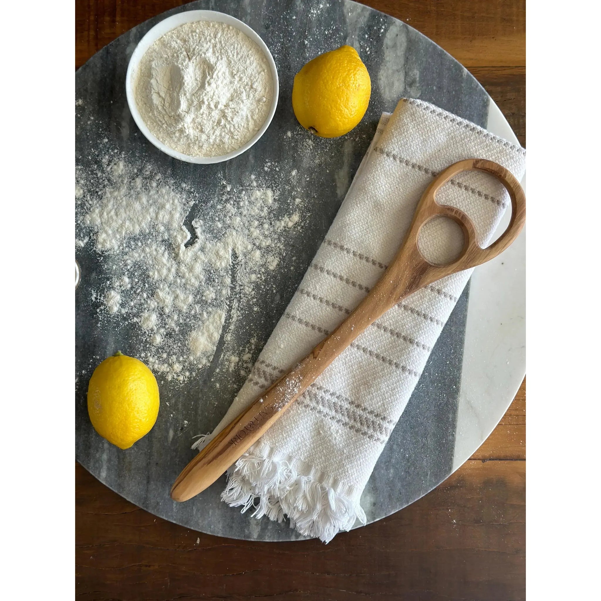 Olive Wood Dough Hook/Whisk