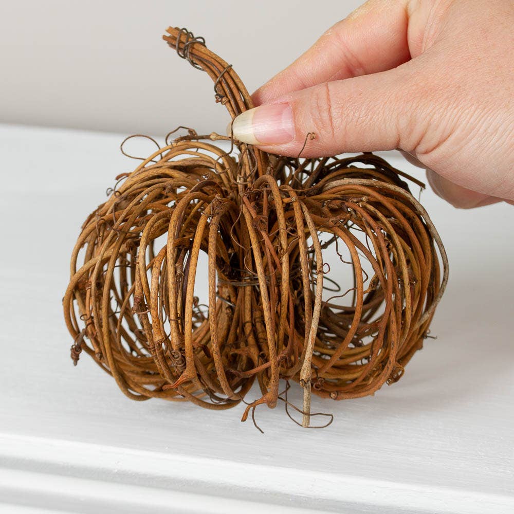 Natural Grapevine Mini Pumpkin