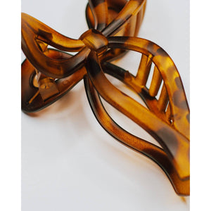 Bow Hair Claw Clip | Honey Brown