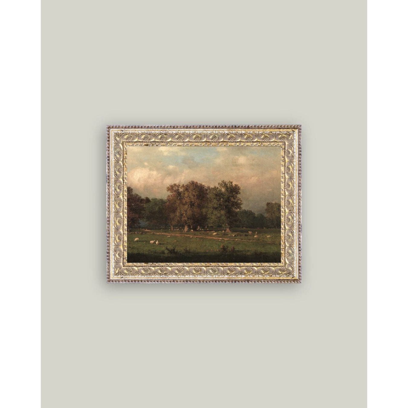 Framed Antique Art | Sheep Farm - 7x5