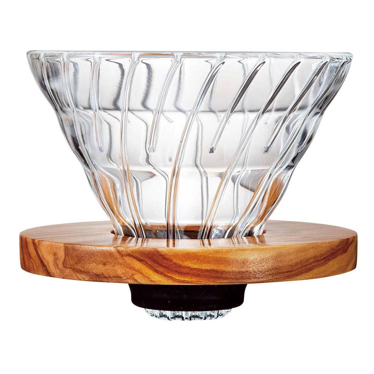 V60 Glass Coffee Dripper 02 | Olive Wood (Holder)