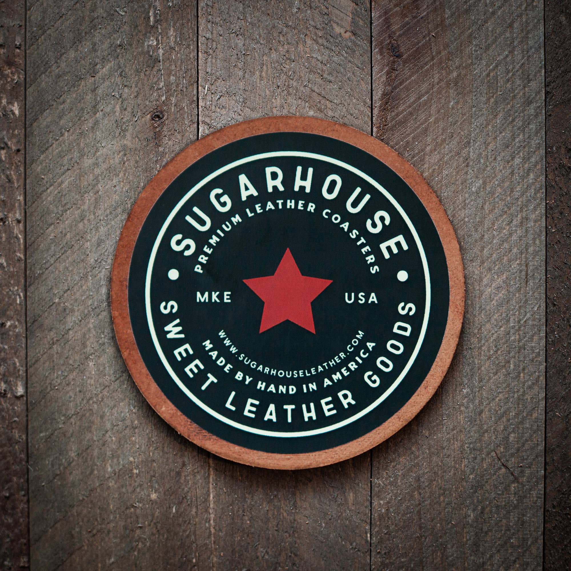 Leather Coaster | Howdy