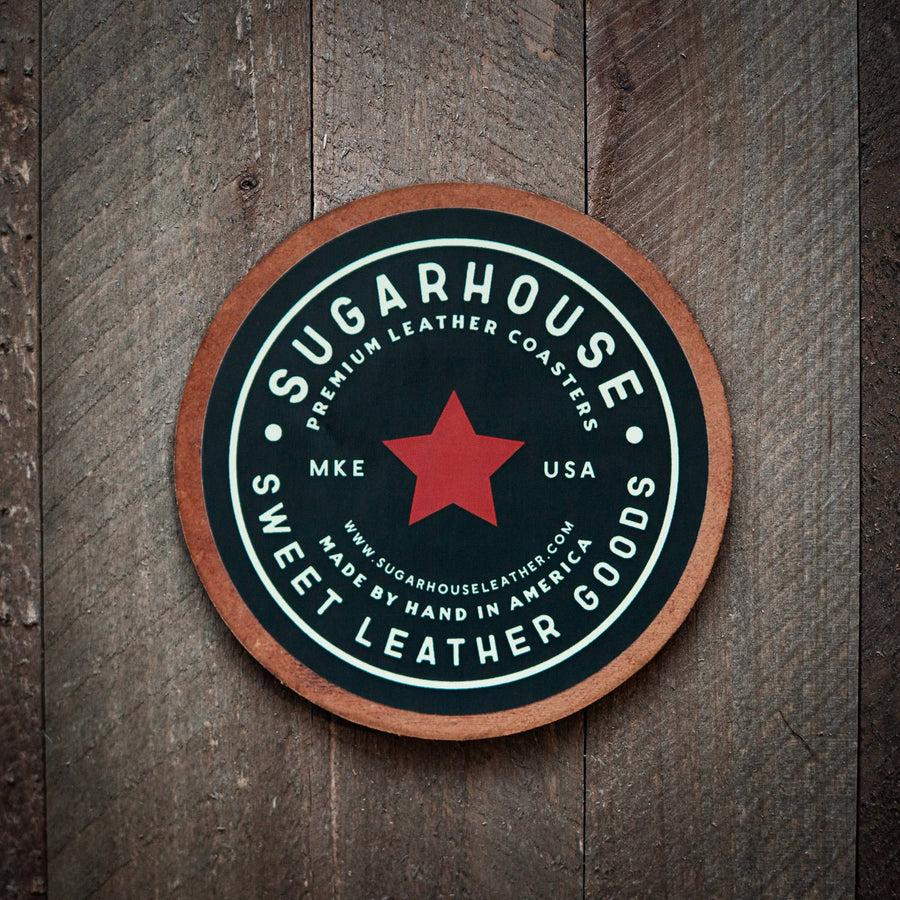 Leather Coaster - More of a Whiskey & Cigars Kind of Guy