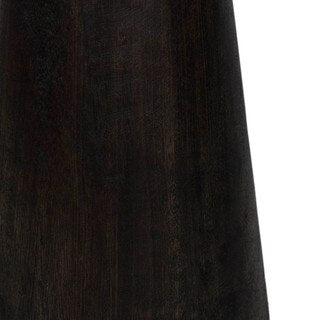 Kayu Petrifed Wood Pedestal Table | Black