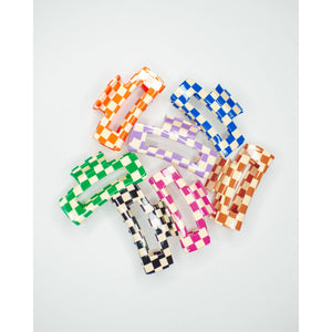 Checker Hair Claw | Orange
